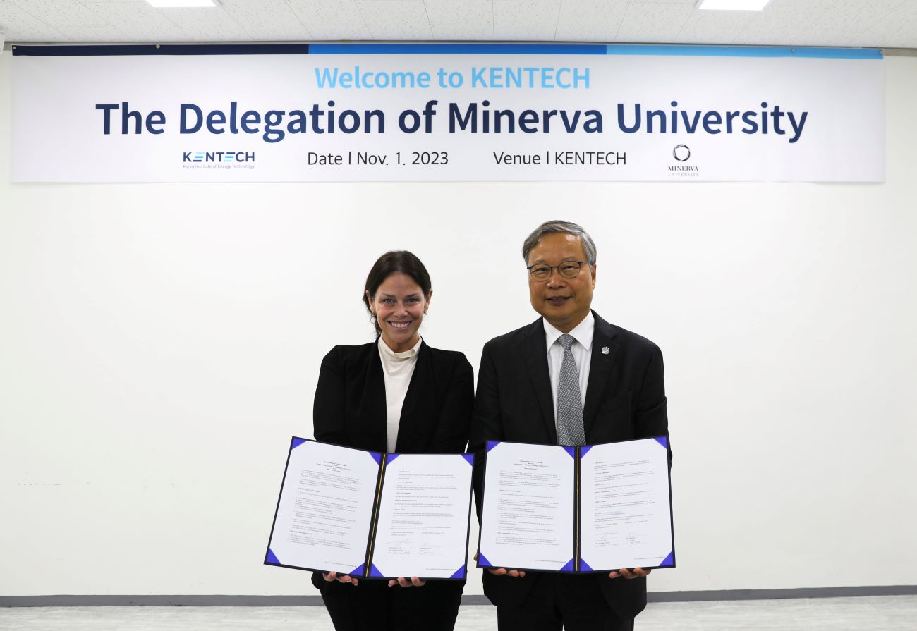 KENTECH Signed MOU with Minerva University to benefit student engagement for future energy education